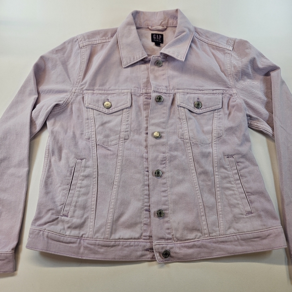 GAP Denim Jean Jacket Lilac Purple Women’s Large